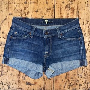 7 For All Mankind Denim Jean Shorts Size 24
